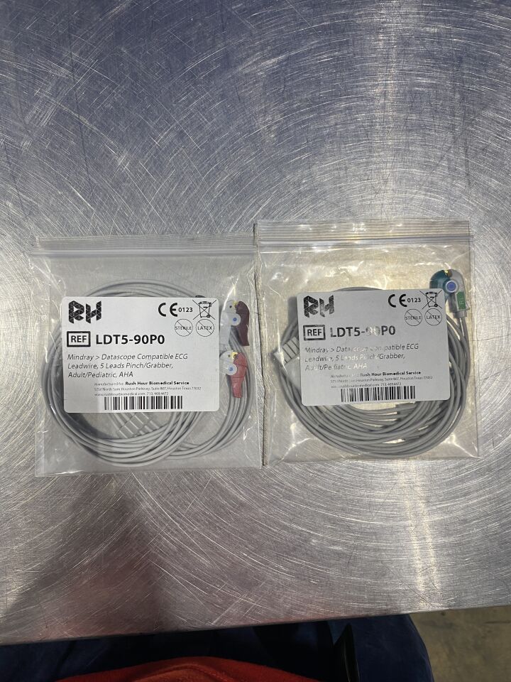 RUSH HOUR BIOMEDICAL SERVICES LDT5-90P0 ECG Leadwire 5 Leads Pinch