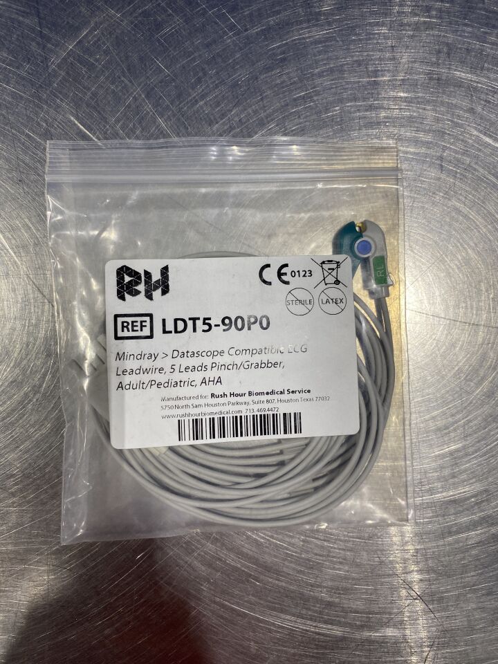 RUSH HOUR BIOMEDICAL SERVICES LDT5-90P0 ECG Leadwire 5 Leads Pinch