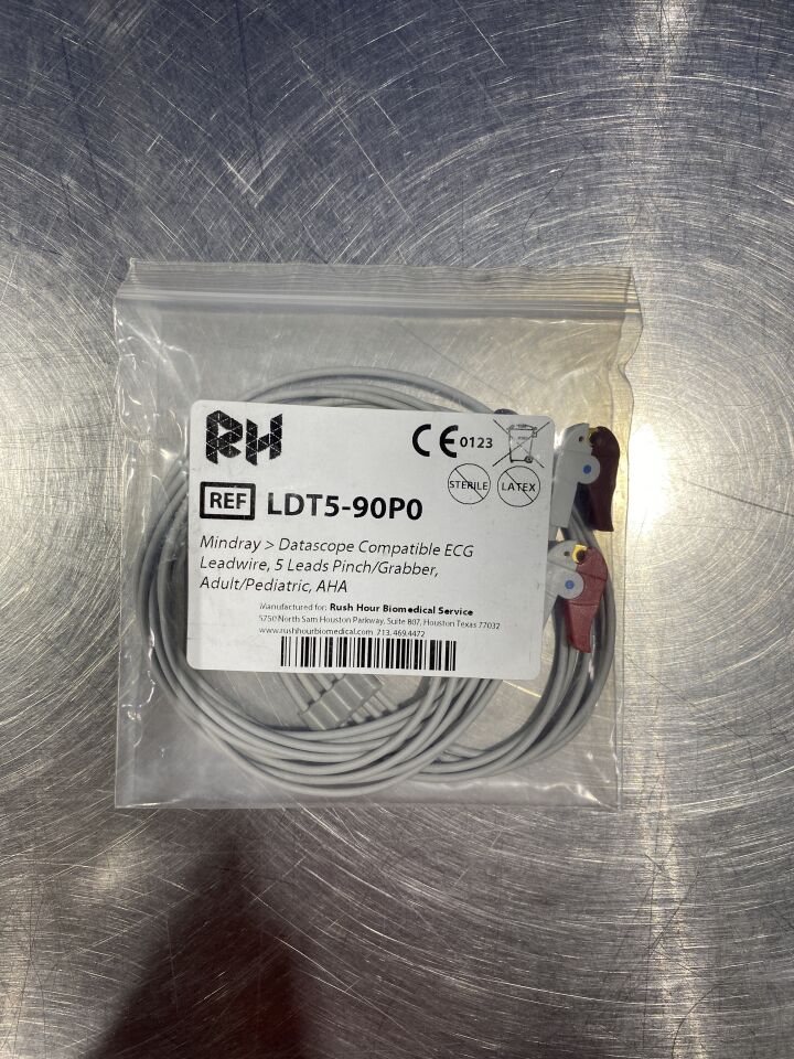 RUSH HOUR BIOMEDICAL SERVICES LDT5-90P0 ECG Leadwire 5 Leads Pinch