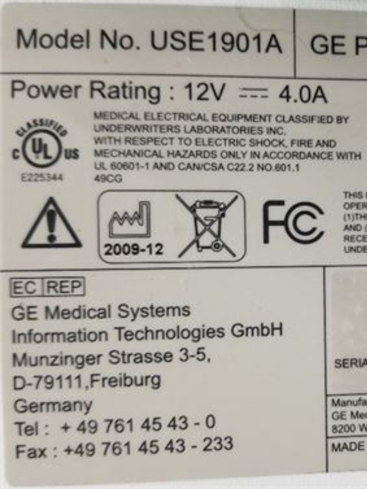 GE Medical USE1901A Monitor