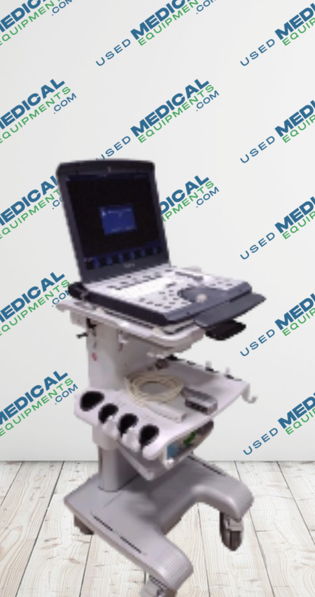 GE Vivid Q Portable Ultrasound Unit Adapter Probe M4S-RS ECG cable 12.2 TESTED