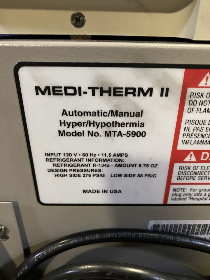 GAYMAR INDUSTRIES Medi-Therm III MTA 5900 Hypothermia Unit