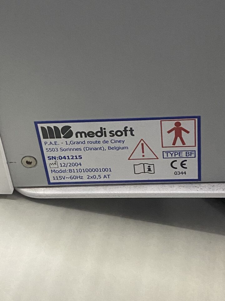 MEDISOFT B1101000001001 Plethysmograph