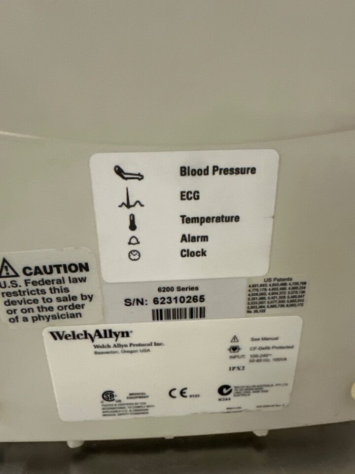 6200 SERIES Welch Allyn BP Monitor