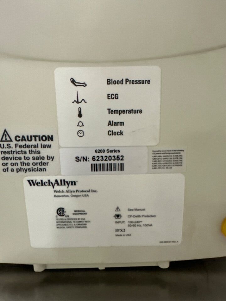 6200 SERIES Welch Allyn BP Monitor