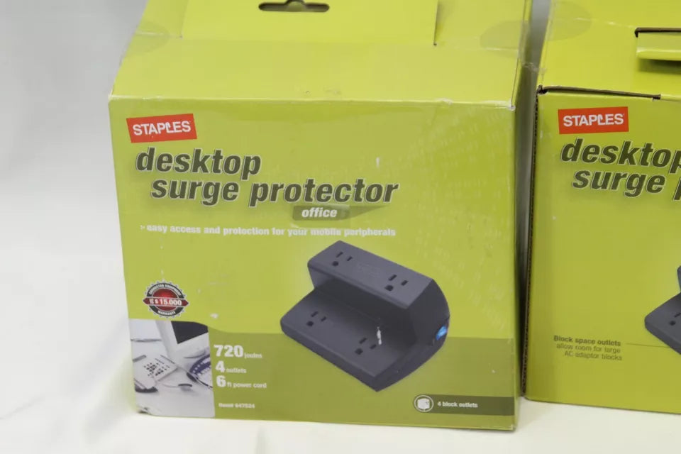 STAPLES SSM-DK40-US/CC 4 Outlet Desktop Surge Protector