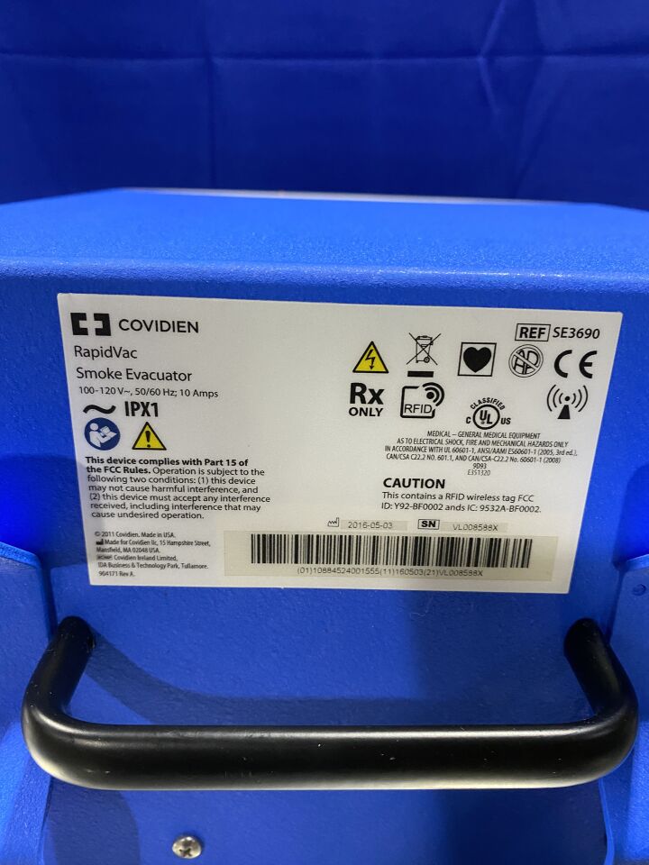 COVIDIEN RapidVac SE3690 Smoke Evacuator