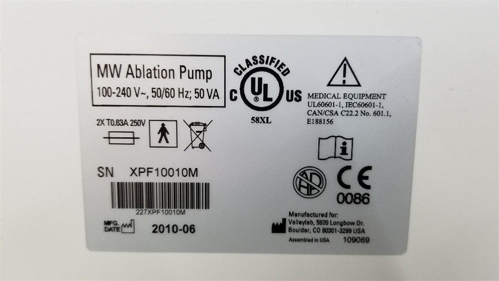 LOT#358 Valleylab MW Ablation Pump