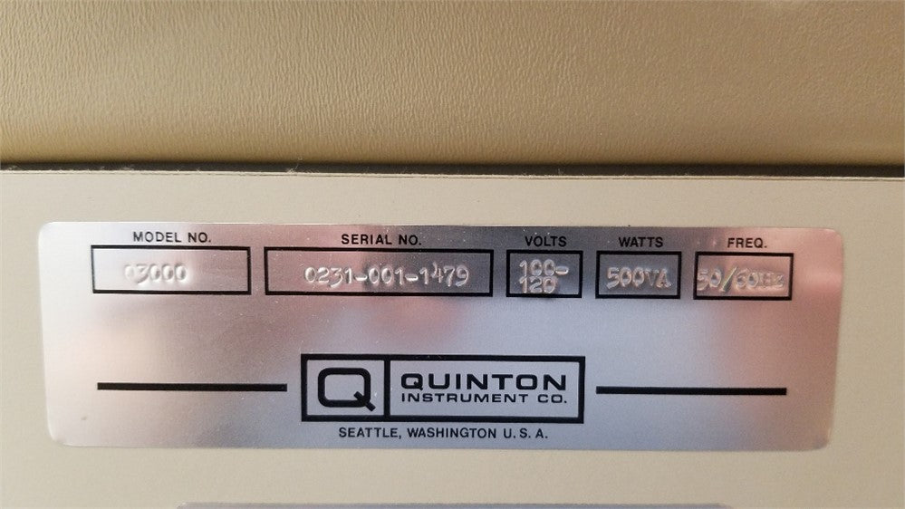 LOT# 423QUINTON Q3000 STRESS TEST CONTROL CONSOLE